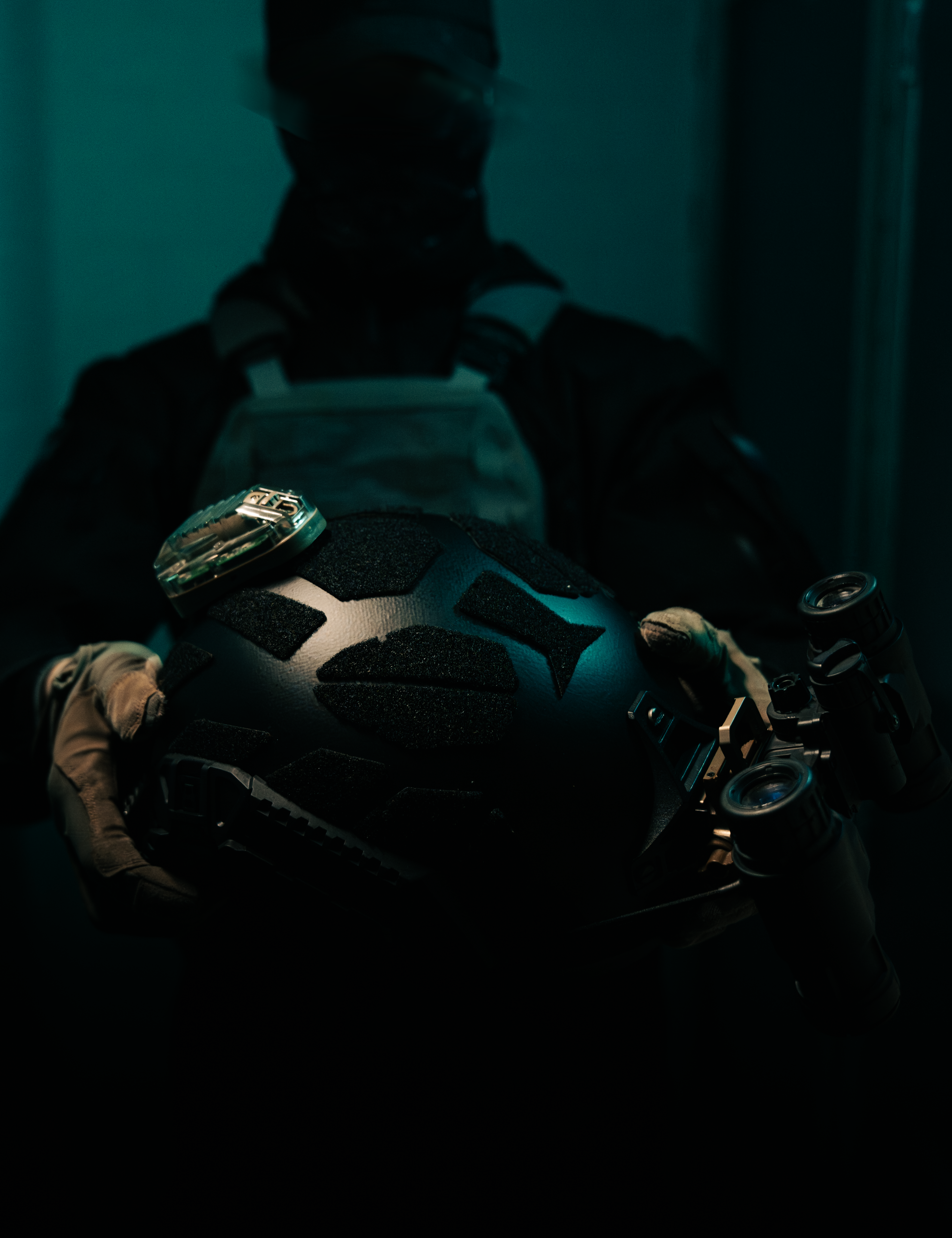 black ballistic helmet NIJ 0106.01 side profile